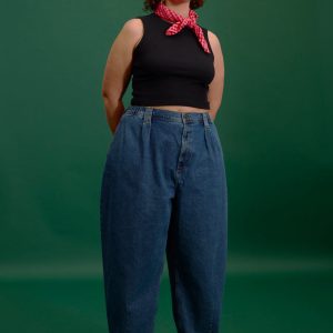 Ashby - Denim Barrel Leg Jeans in Mid Wash